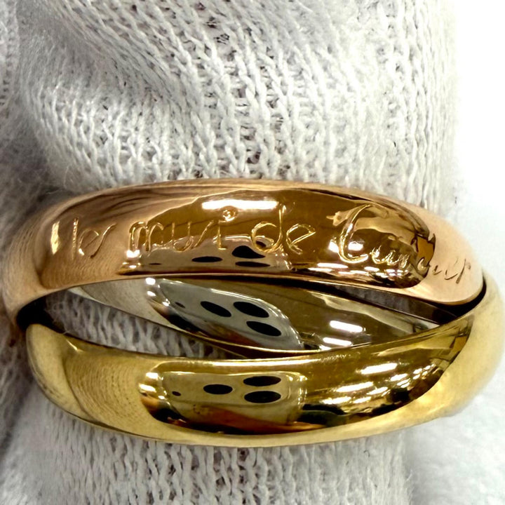 Excellent Cartier Ring ring Trinity Ring Classic Model 750(YG PG WG) 49