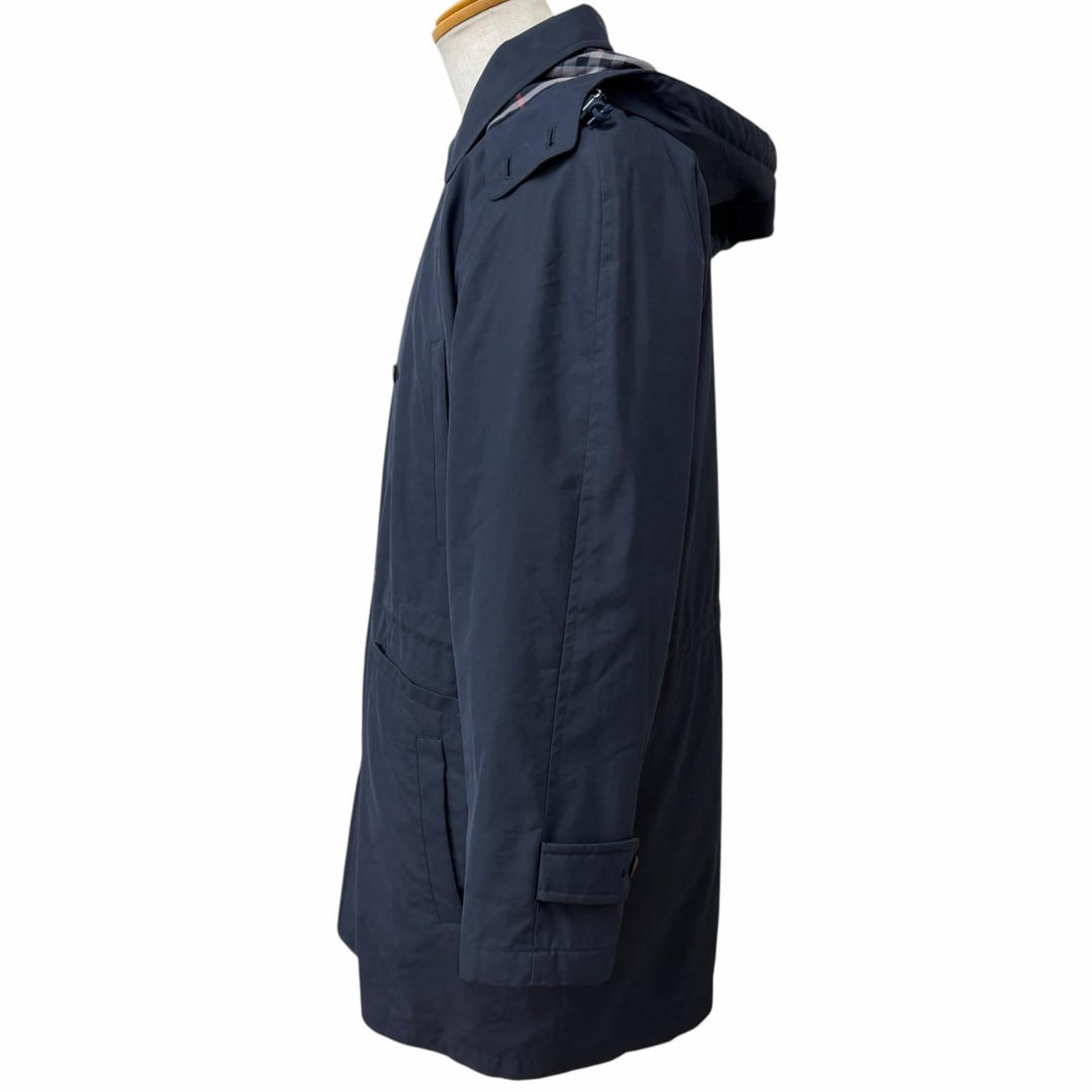 Great Burberrys coat Checkered lining, 2-way hooded jacket with down liner
