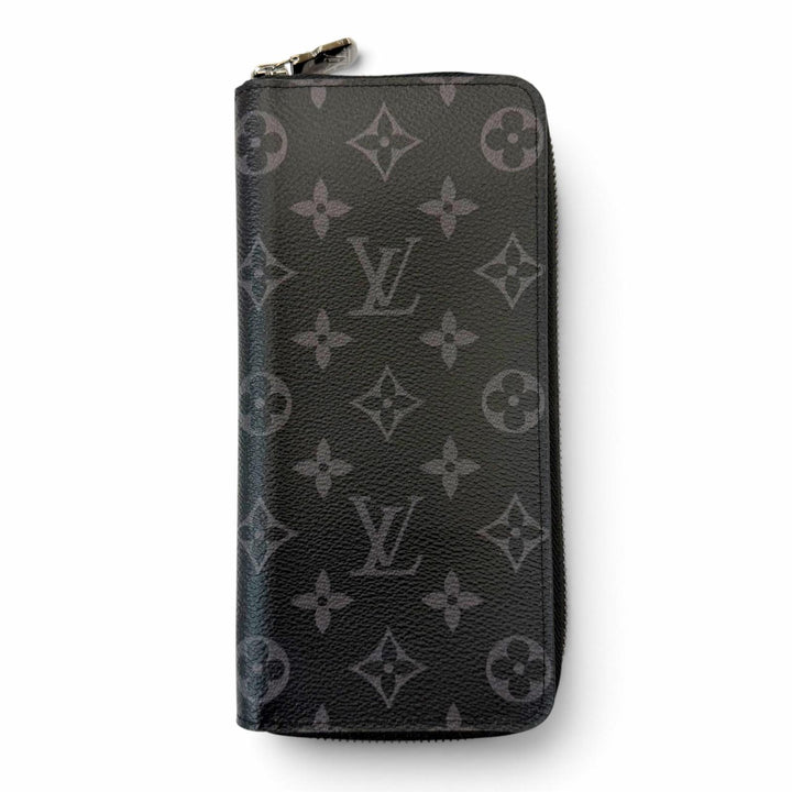 Excellent LOUIS VUITTON Purse LV Monogram Eclipse Zippy Wallet Vertical M62295