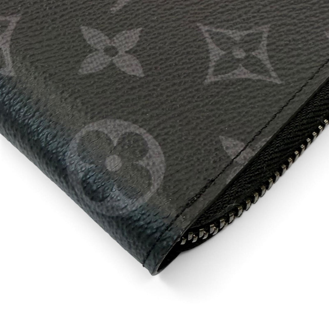 Excellent LOUIS VUITTON Purse LV Monogram Eclipse Zippy Wallet Vertical M62295