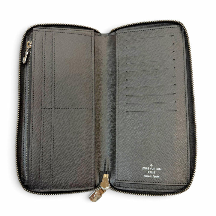 Excellent LOUIS VUITTON Purse LV Monogram Eclipse Zippy Wallet Vertical M62295