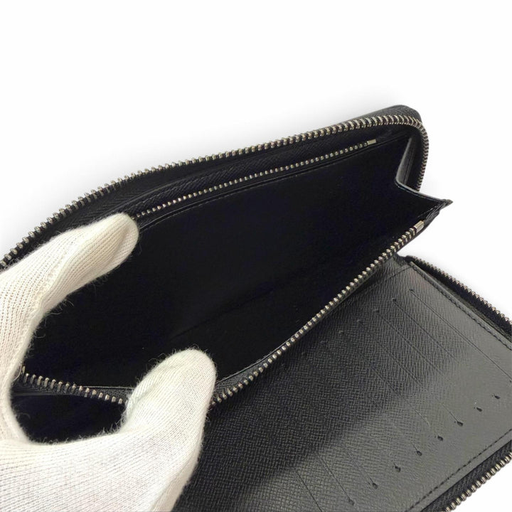 Excellent LOUIS VUITTON Purse LV Monogram Eclipse Zippy Wallet Vertical M62295