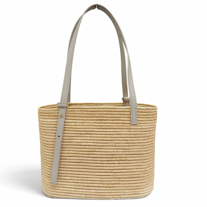 Excellent LOEWE Handbag Anagram Square Basket Bag natural Raffia ACBK099X02