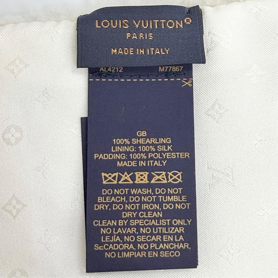 Excellent LOUIS VUITTON Scarf Neverfreeze Shirring Echarpe Shearing M77867