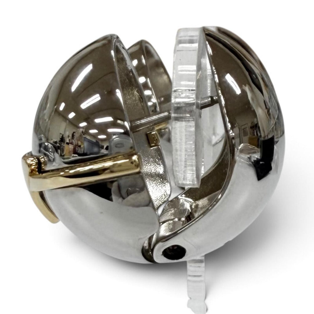 Great PRADA Pierce Triangle logo ball Silver Women 1IO241