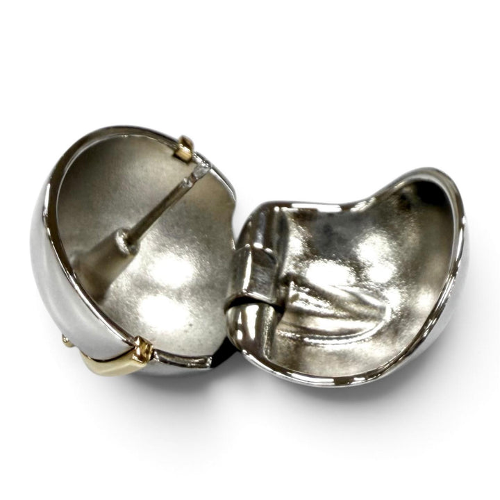 Great PRADA Pierce Triangle logo ball Silver Women 1IO241