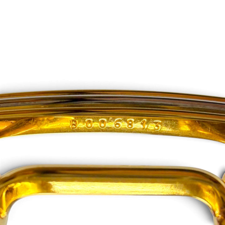 Great Cartier sunglasses Trinity Double-bridge eyewear with metal logo gold mens