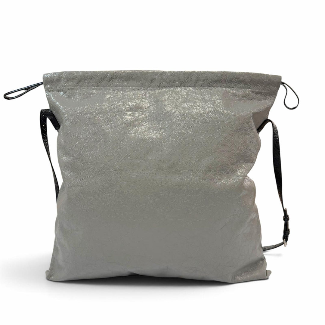Great BALENCIAGA Shopper Dust Bag, Large logo gray Arena lambskin mens 811608