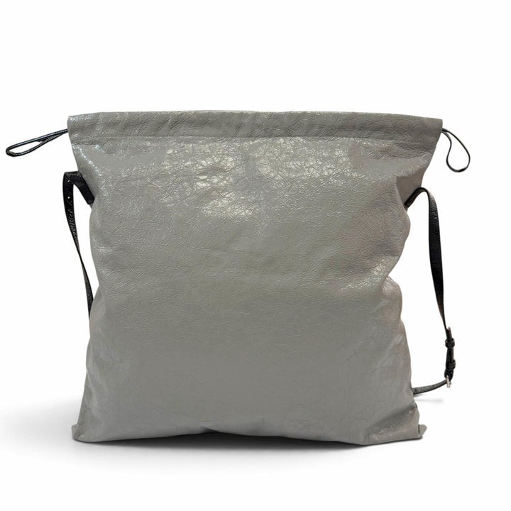 Great BALENCIAGA Shopper Dust Bag, Large logo gray Arena lambskin mens 811608