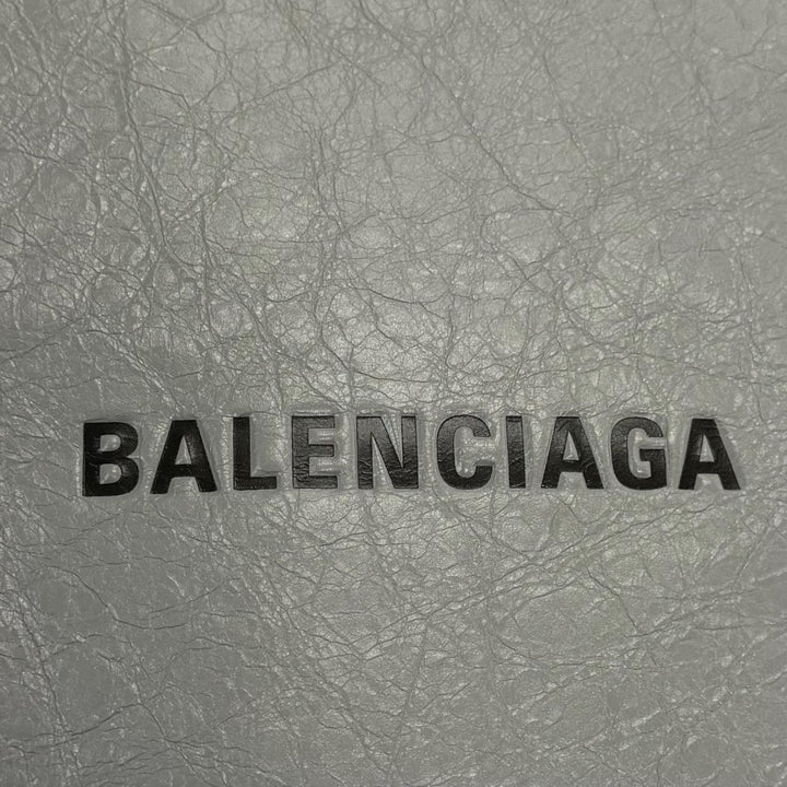 Great BALENCIAGA Shopper Dust Bag, Large logo gray Arena lambskin mens 811608