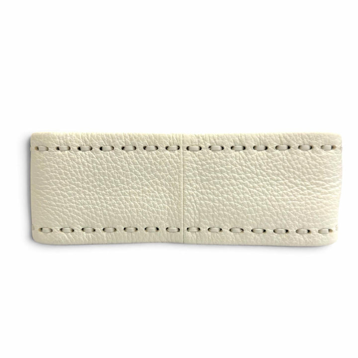 Excellent FENDI Handbag Selleria small fendis Hobo bag one Ivory leather 8BS094