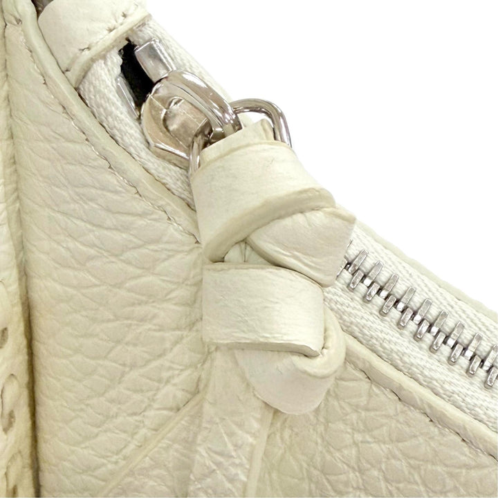 Excellent FENDI Handbag Selleria small fendis Hobo bag one Ivory leather 8BS094