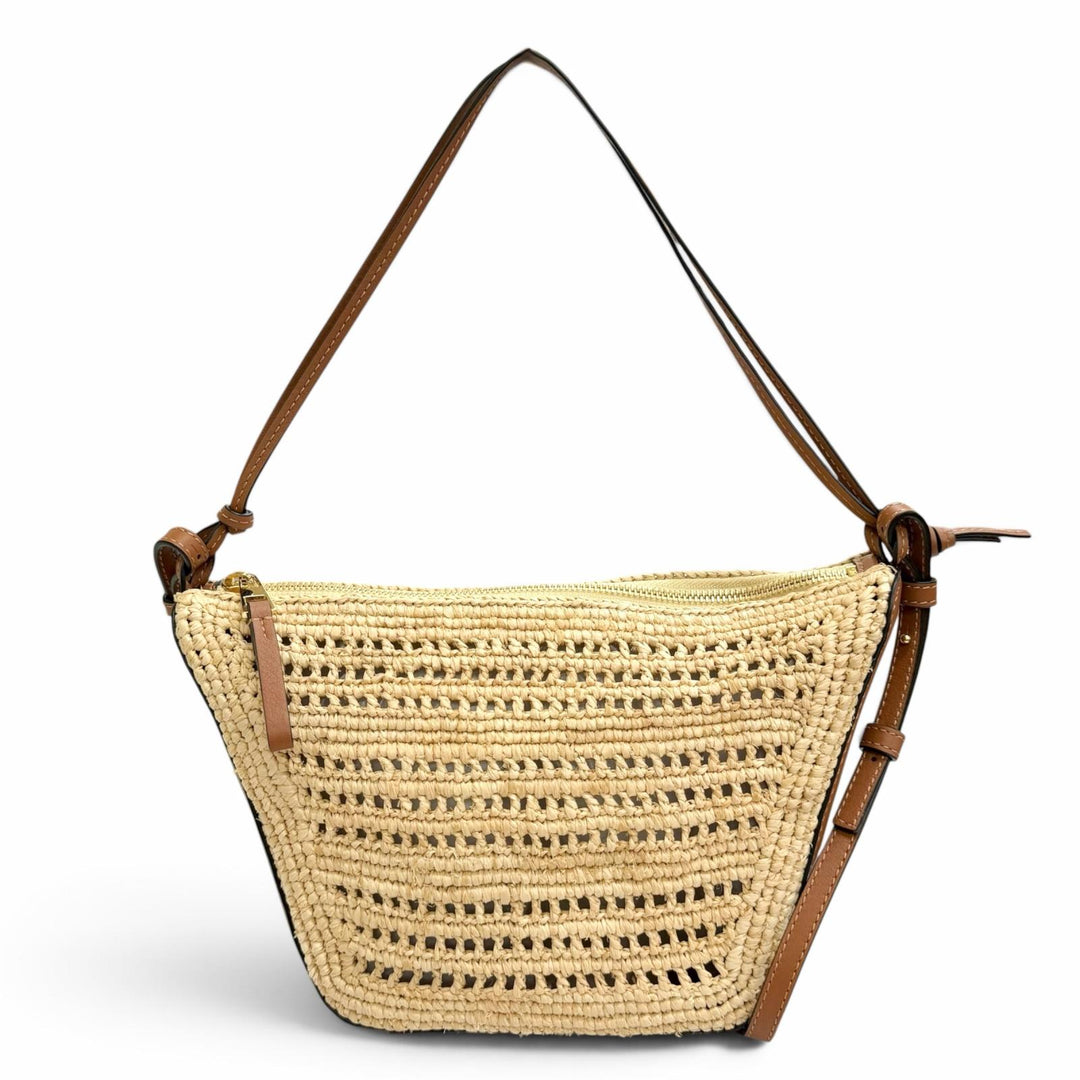 Great LOEWE Shoulder Bag Hammock Mini Hobo Anagram Cube 2-Way Handbag A538G13X09