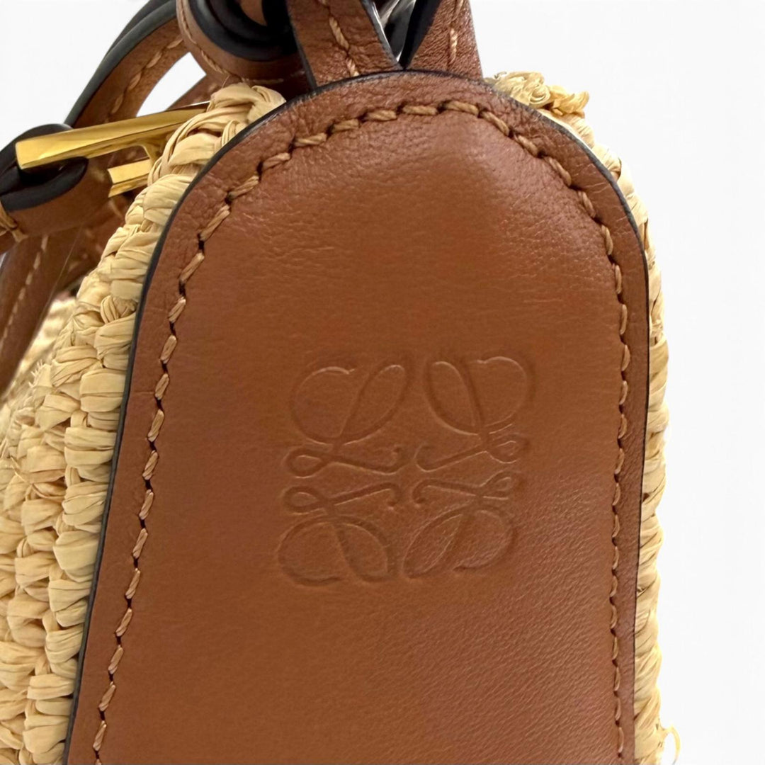 Great LOEWE Shoulder Bag Hammock Mini Hobo Anagram Cube 2-Way Handbag A538G13X09
