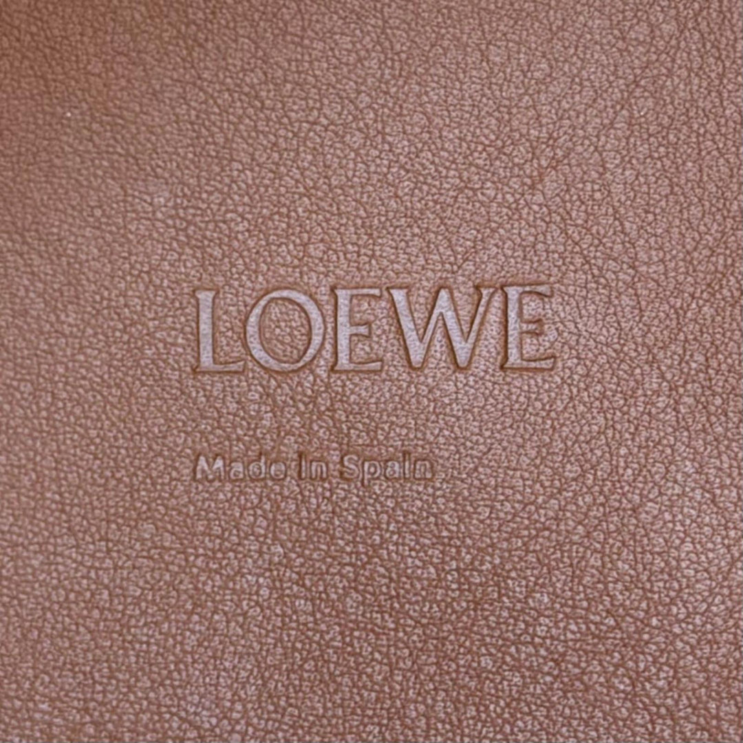 Great LOEWE Shoulder Bag Hammock Mini Hobo Anagram Cube 2-Way Handbag A538G13X09