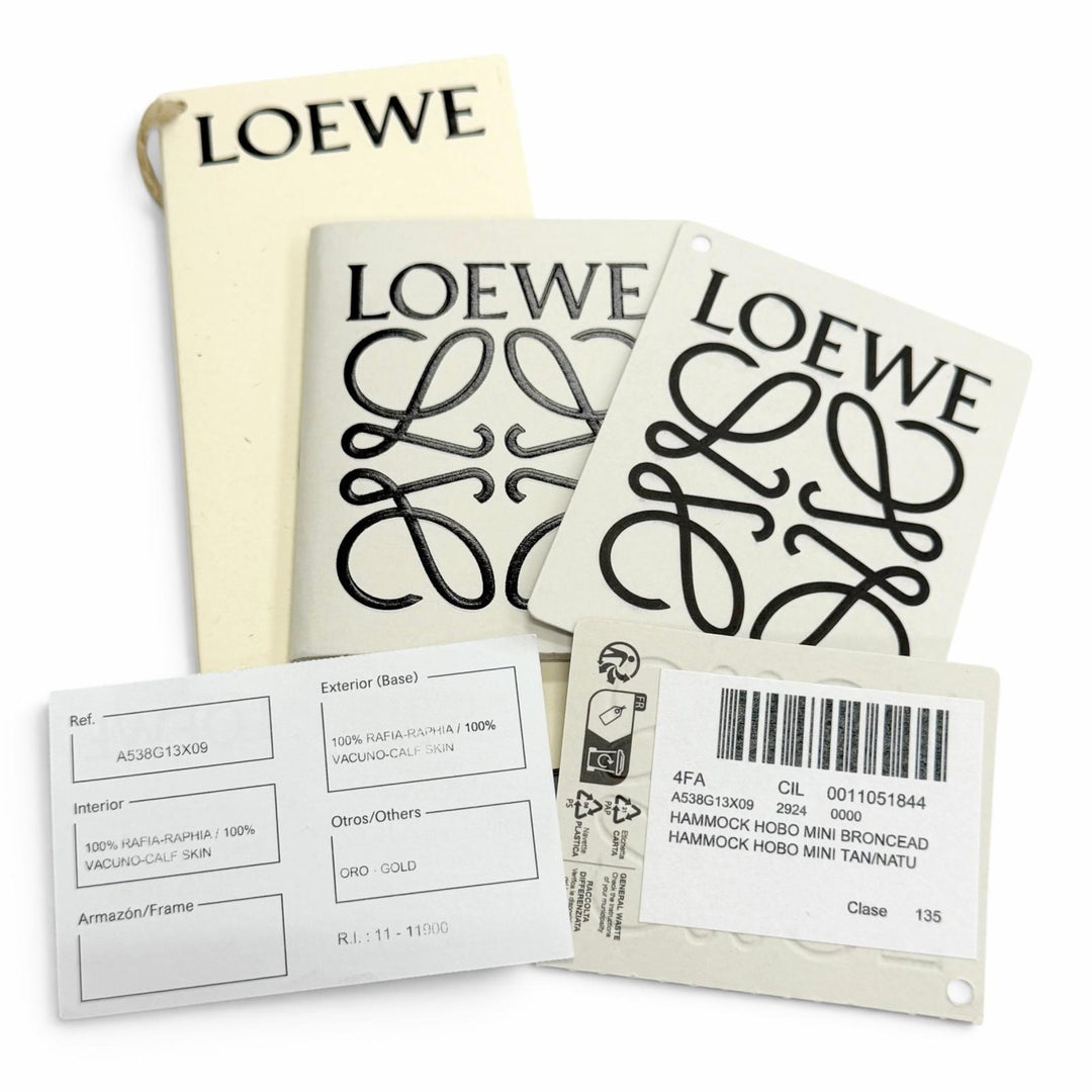 Great LOEWE Shoulder Bag Hammock Mini Hobo Anagram Cube 2-Way Handbag A538G13X09