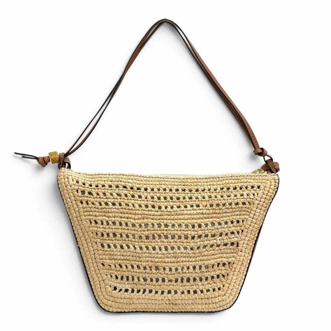 Great LOEWE Shoulder Bag Hammock Mini Hobo Anagram Cube 2-Way Handbag A538G13X09