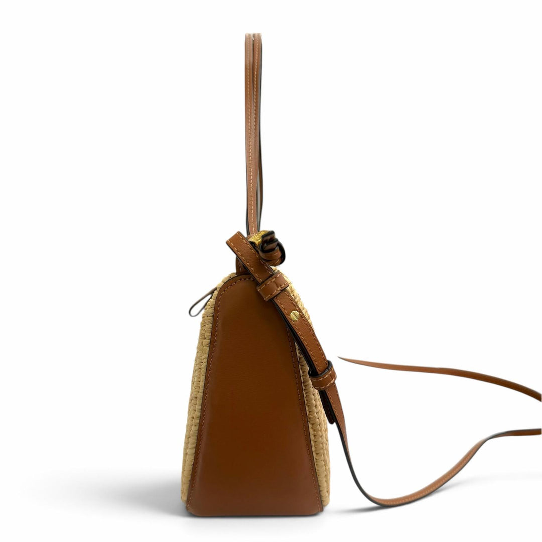 Great LOEWE Shoulder Bag Hammock Mini Hobo Anagram Cube 2-Way Handbag A538G13X09