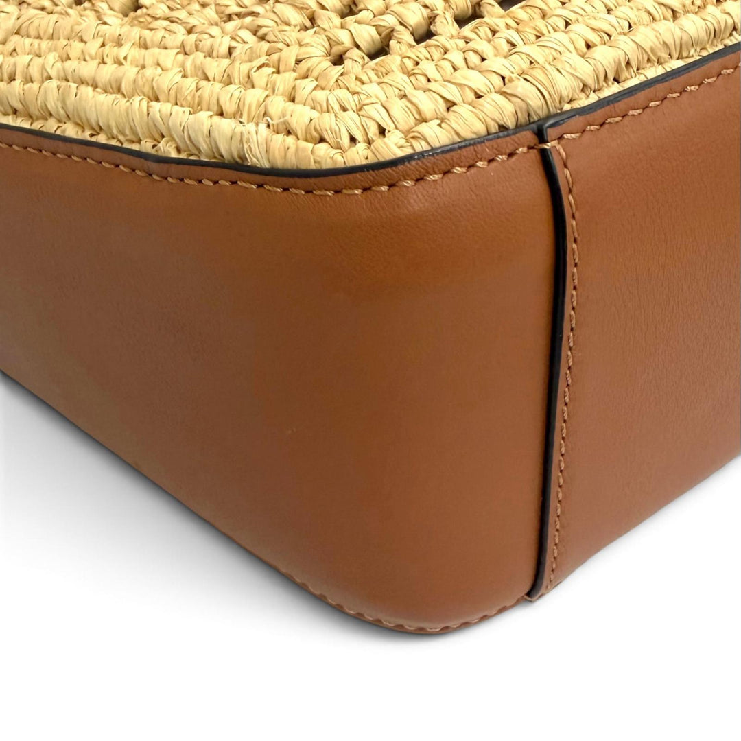 Great LOEWE Shoulder Bag Hammock Mini Hobo Anagram Cube 2-Way Handbag A538G13X09