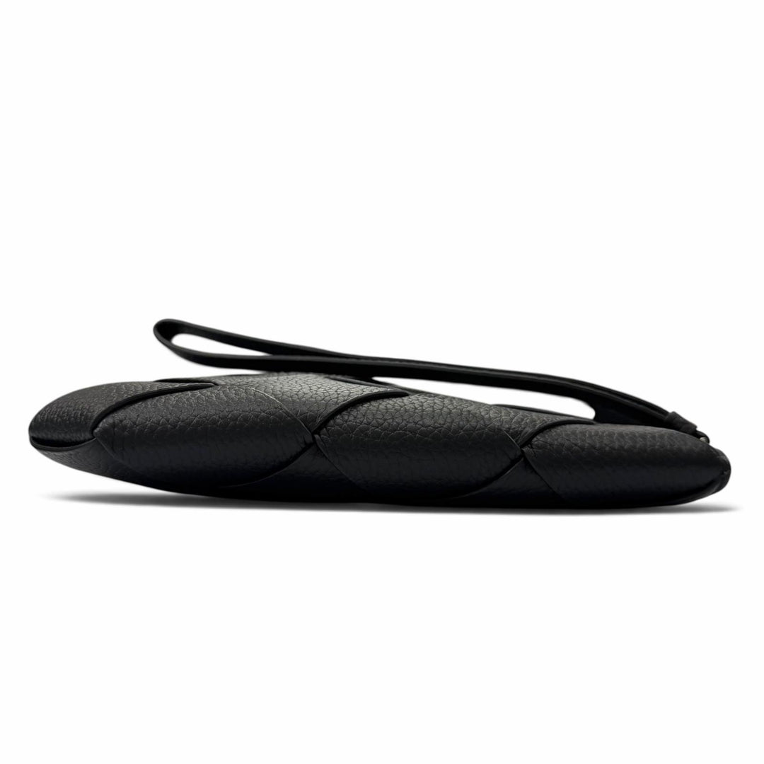 Pristine BOTTEGAVENETA Clutch bag Maxi INTRECCIATO Diago black leather 795632