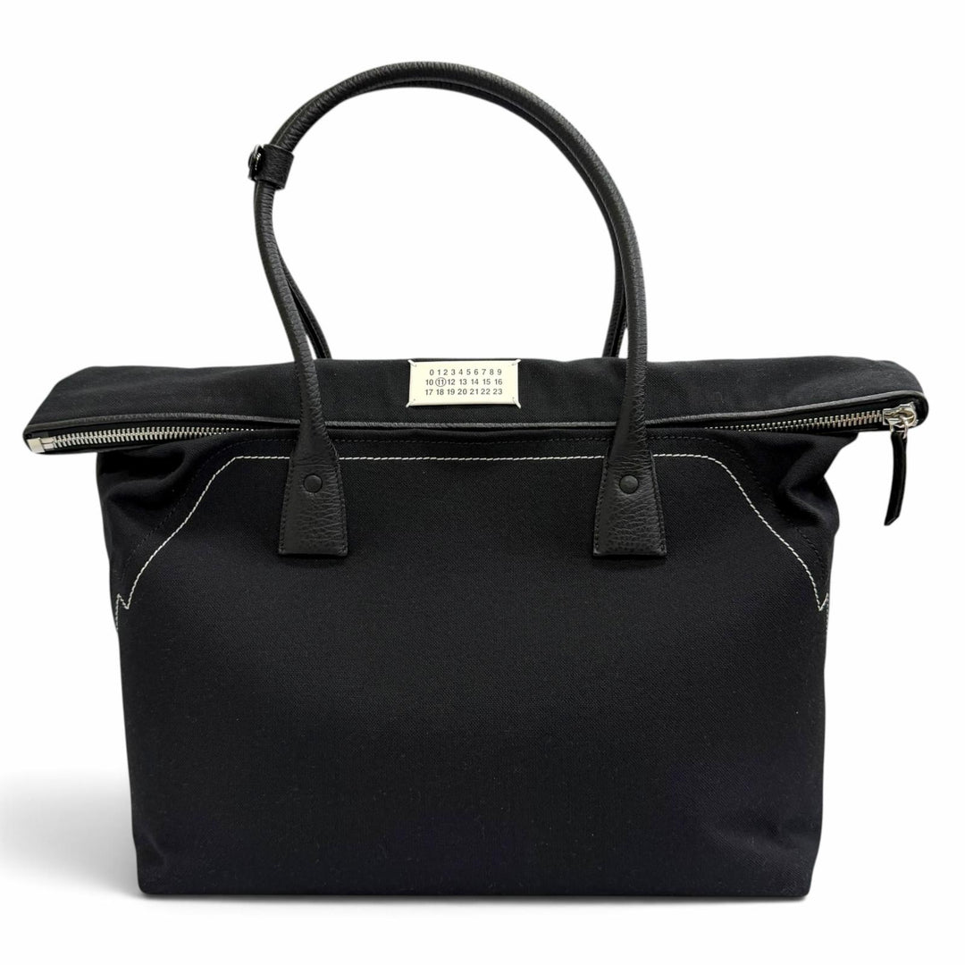 Great Maison Margiela 11 5AC Shopping Large Tote Bag black leather SB1WC0013