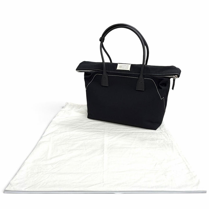 Great Maison Margiela 11 5AC Shopping Large Tote Bag black leather SB1WC0013