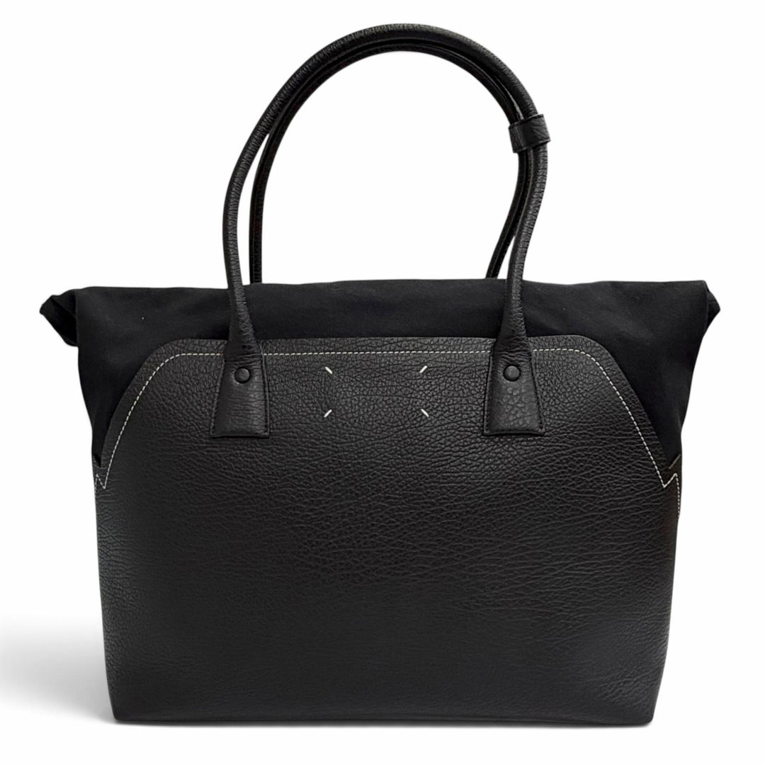 Great Maison Margiela 11 5AC Shopping Large Tote Bag black leather SB1WC0013