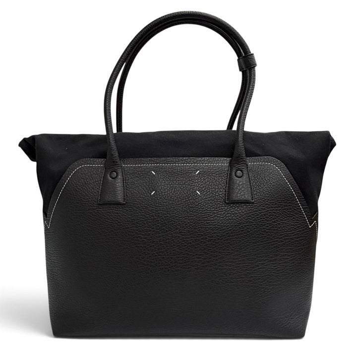 Great Maison Margiela 11 5AC Shopping Large Tote Bag black leather SB1WC0013