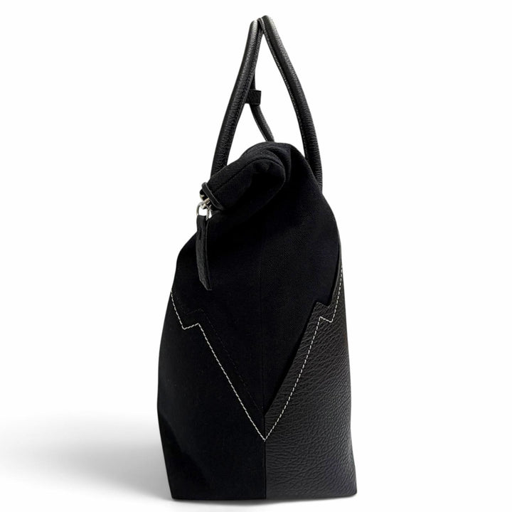 Great Maison Margiela 11 5AC Shopping Large Tote Bag black leather SB1WC0013