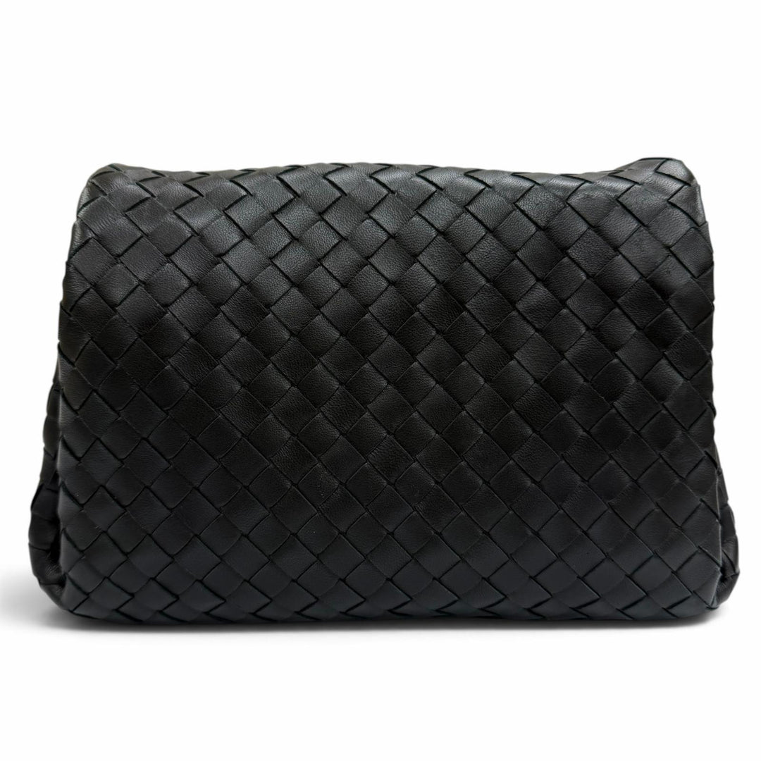 Great BOTTEGAVENETA Clutch bag INTRECCIATO leather black leather Women