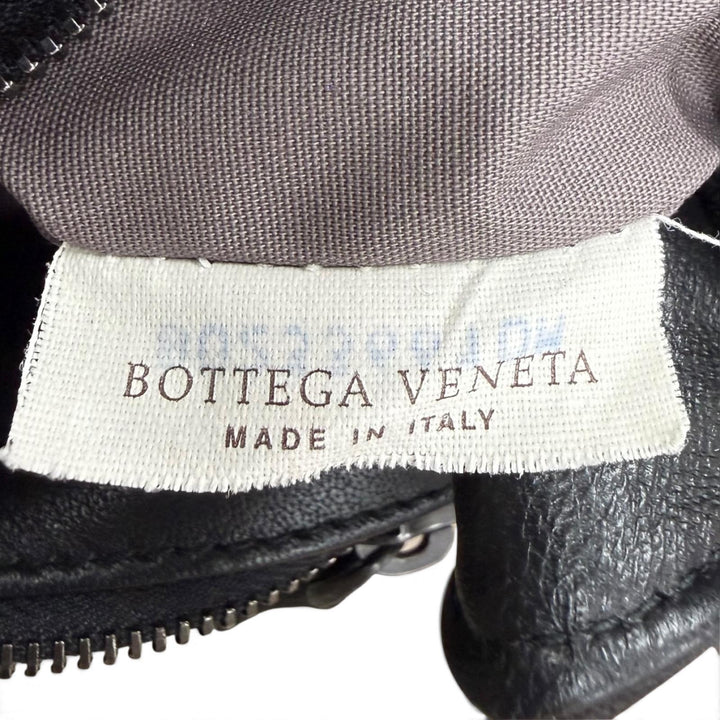 Great BOTTEGAVENETA Clutch bag INTRECCIATO leather black leather Women