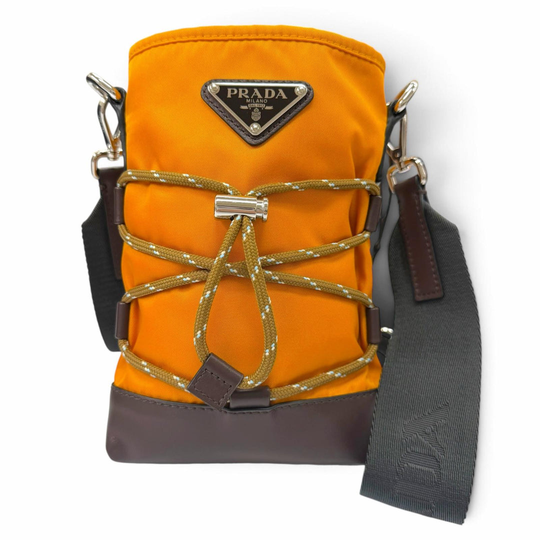 Excellent PRADA Shoulder Bag Speed Lock Orange Nylon mens 2ZT079