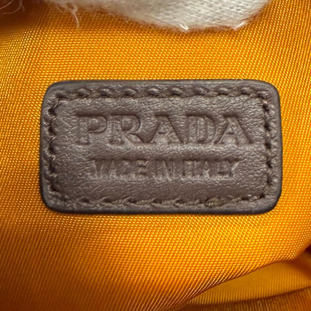 Excellent PRADA Shoulder Bag Speed Lock Orange Nylon mens 2ZT079