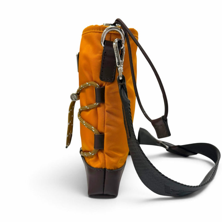Excellent PRADA Shoulder Bag Speed Lock Orange Nylon mens 2ZT079