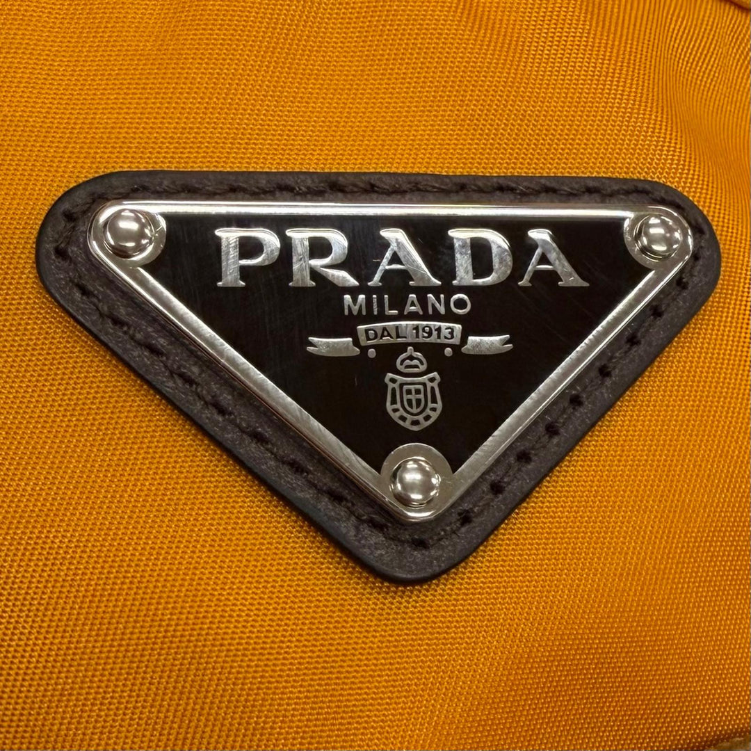 Excellent PRADA Shoulder Bag Speed Lock Orange Nylon mens 2ZT079
