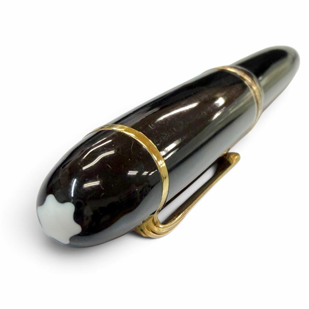Very Good MONTBLANC fountain pen Meisterstück 149 white star black 14K mens