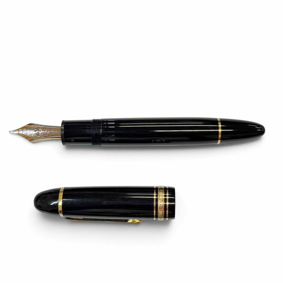 Very Good MONTBLANC fountain pen Meisterstück 149 white star black 14K mens