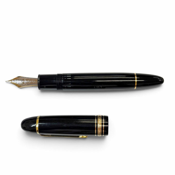 Very Good MONTBLANC fountain pen Meisterstück 149 white star black 14K mens