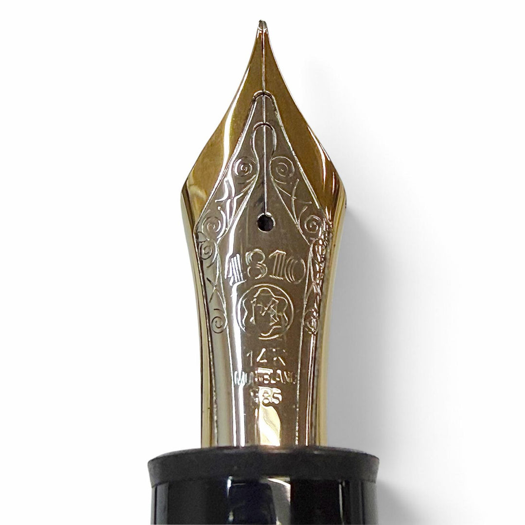 Very Good MONTBLANC fountain pen Meisterstück 149 white star black 14K mens
