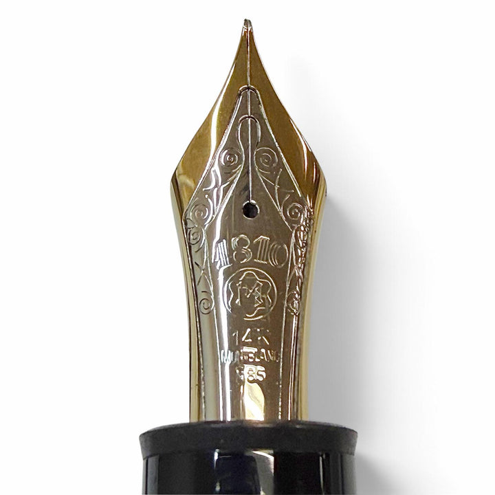 Very Good MONTBLANC fountain pen Meisterstück 149 white star black 14K mens
