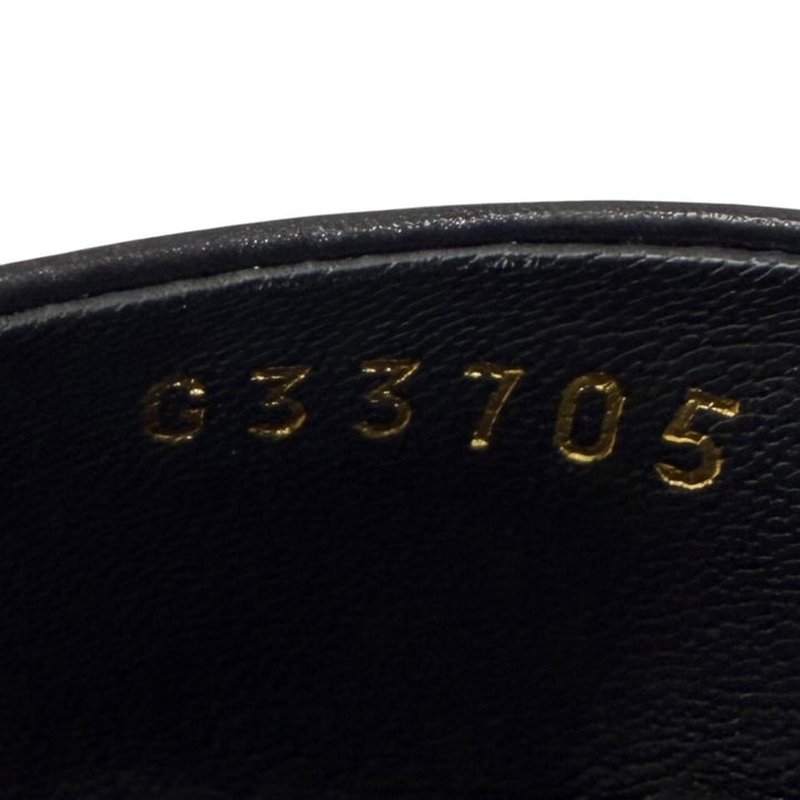 Excellent CHANEL Mule COCO Mark leather black leather Women 36 G33705