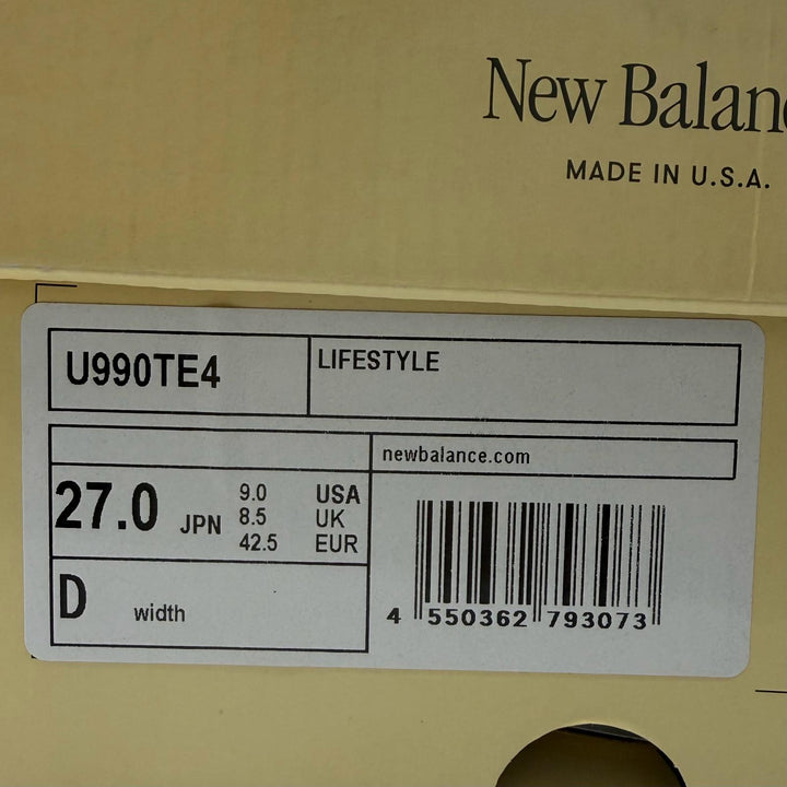 Pristine NEW BALANCE sneakers Lace up beige Suede leather mens 27 U990TE4