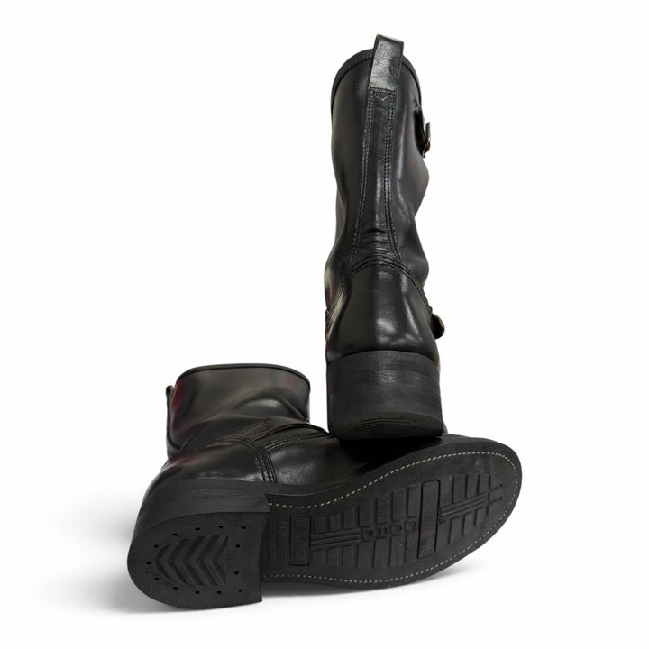 Very Good MAKERS boots HORSE ENGINEER black leather mens 7