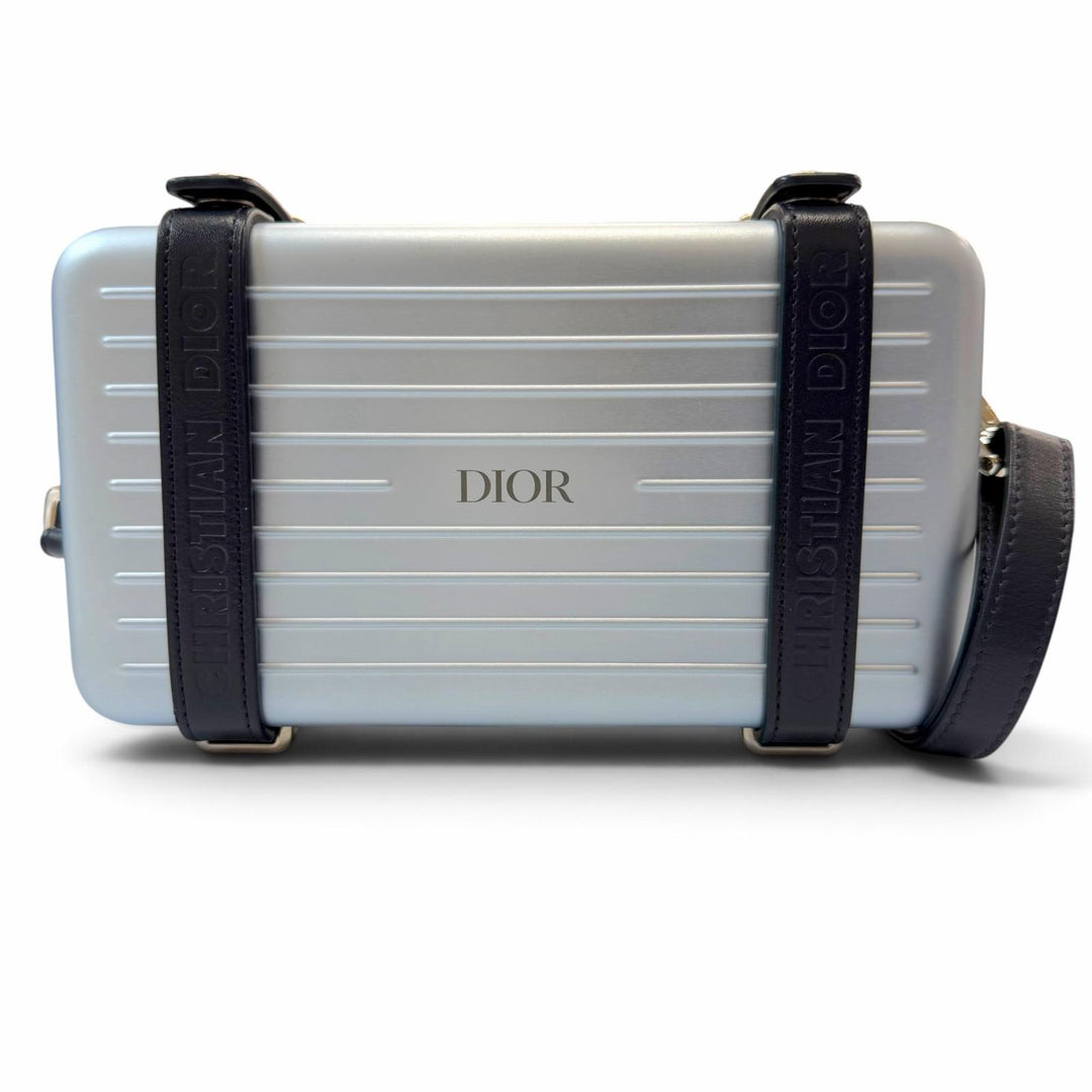 Great DIOR×RIMOWA Shoulder Bag personal logo blue aluminum mens 2DRCA295YWT