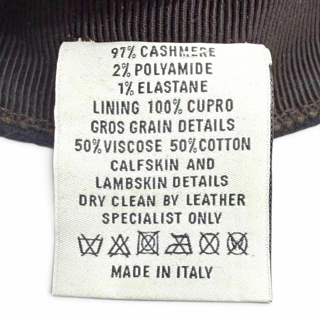Great BERLUTI cap B Thabor Leather Visor with Embroidery Dark navy cashmere