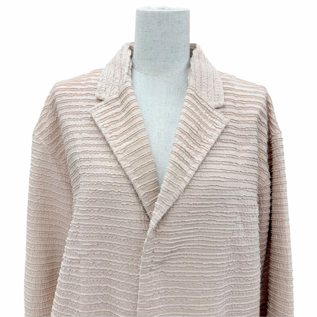 Pristine HaaT ISSEY MIYAKE coat pink cotton Women 2 HA32FD530