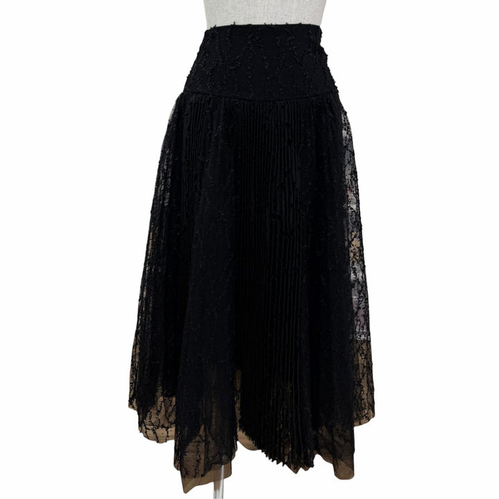 Excellent ERMANNO SCERVINO flare skirt Tulle skirt black cotton IT 38 EF029166
