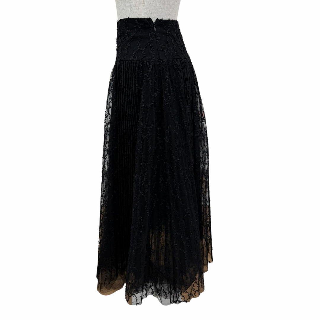 Excellent ERMANNO SCERVINO flare skirt Tulle skirt black cotton IT 38 EF029166
