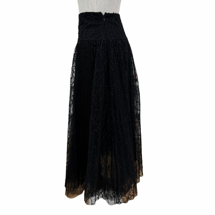 Excellent ERMANNO SCERVINO flare skirt Tulle skirt black cotton IT 38 EF029166