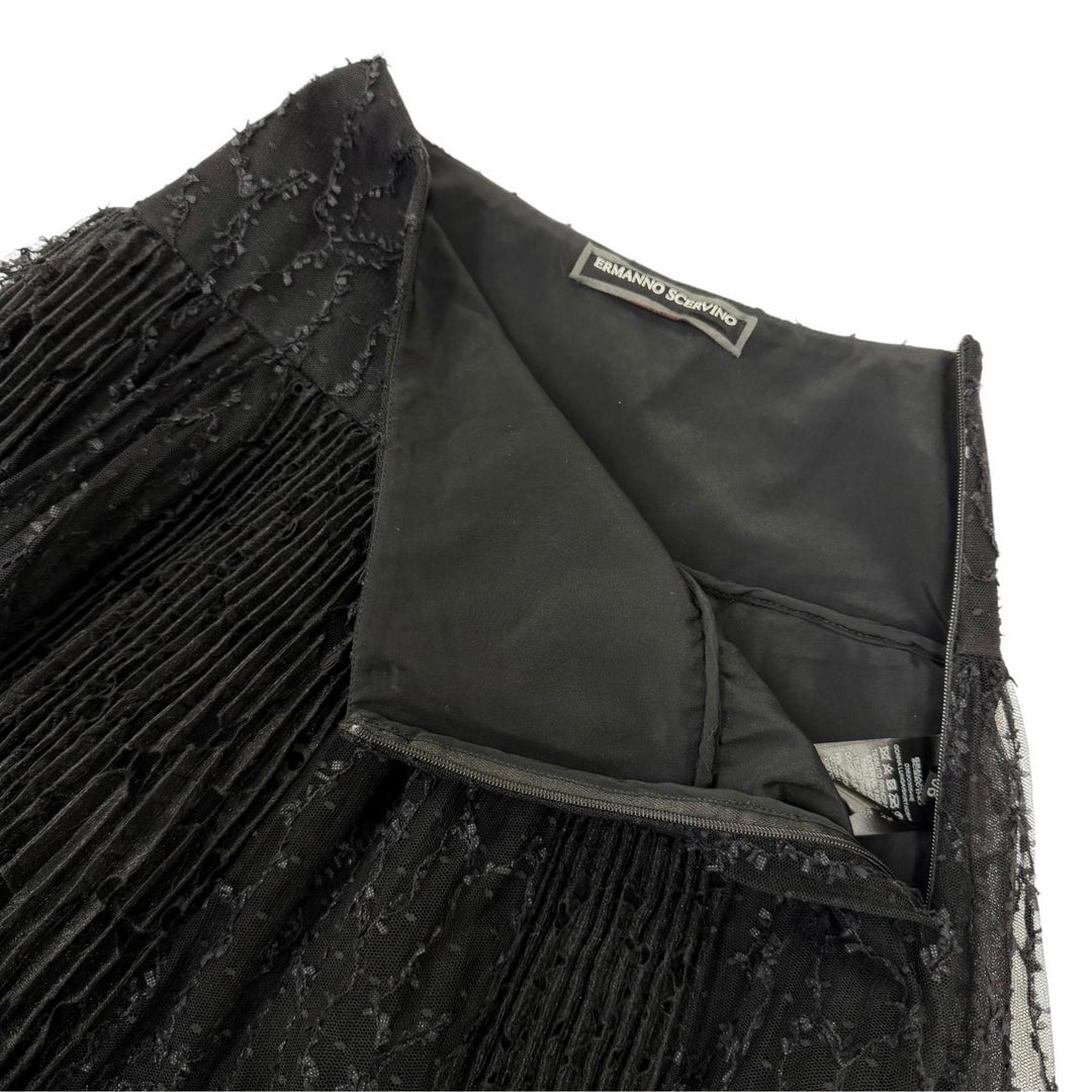 Excellent ERMANNO SCERVINO flare skirt Tulle skirt black cotton IT 38 EF029166